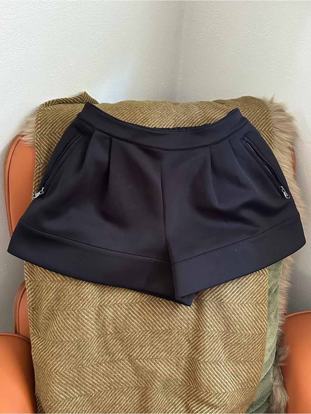3.1 Philip Lim Black Neoprene Shorts